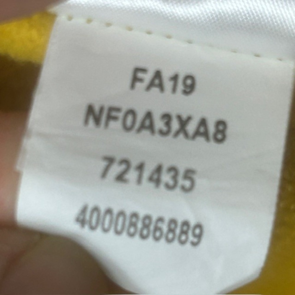 North Face Half Dome Hoodie‎ Womens M Yellow Full Zip Hooded Sweatshirt *SPOTS - Picture 11 of 16
